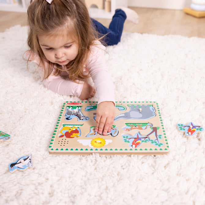 Rompecabeza de Animales del Zoológico con Sonidos – Montessori en Madera