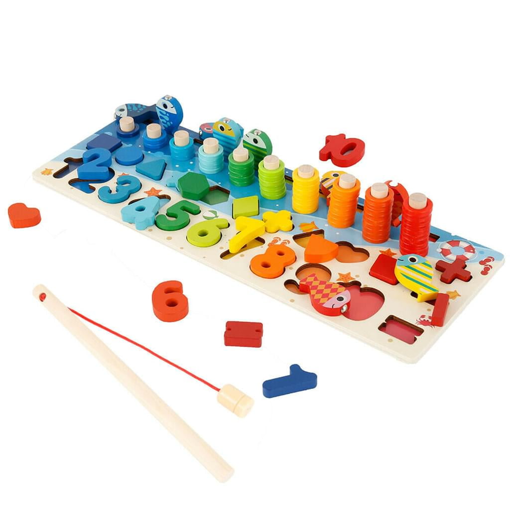 NAP Wooden Magnetic Fishing & Counting Puzzle | Montessori Toy