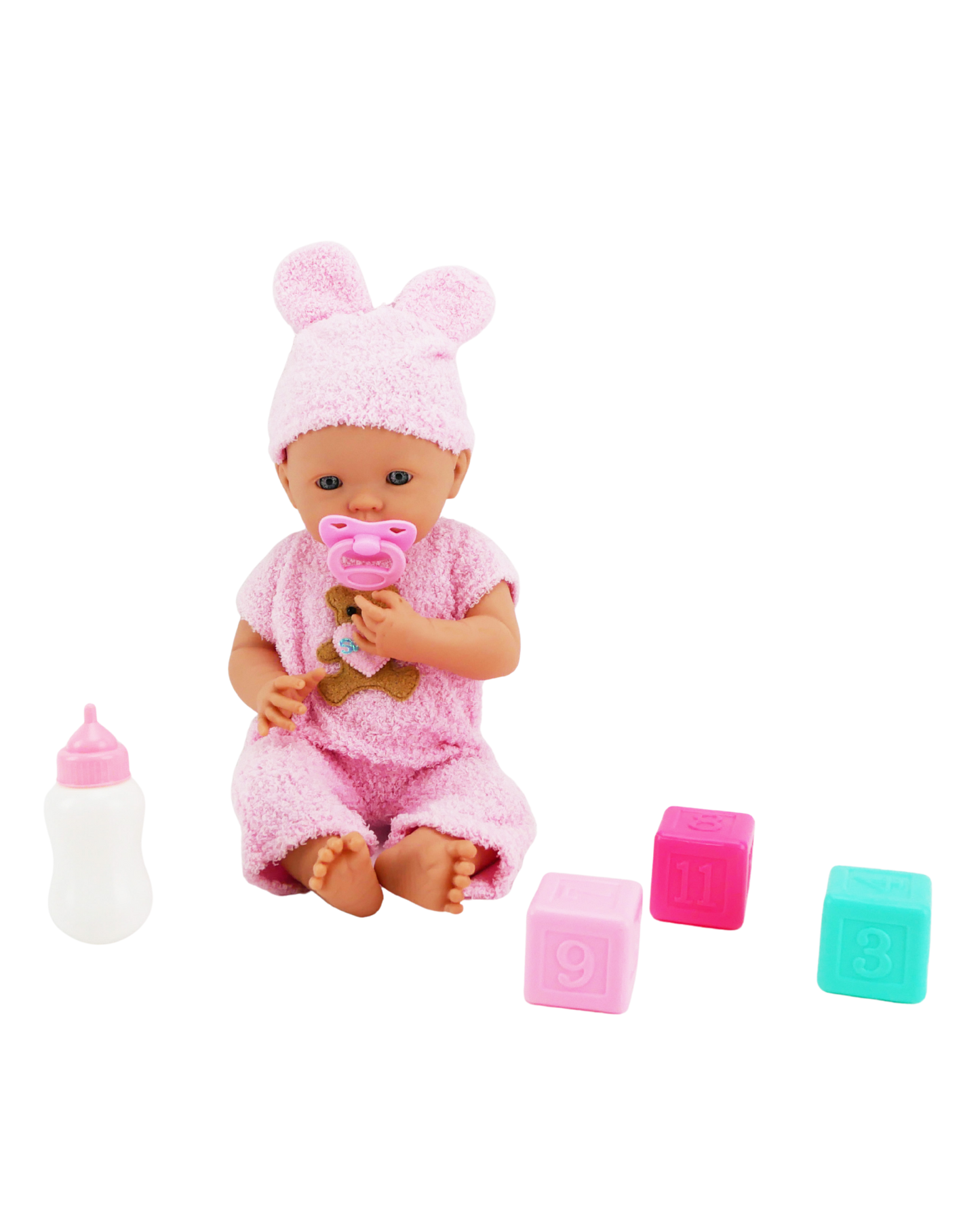 🌸 Camila 16" Muñeca Bebé de Vinilo con Accesorios | El Mundo de Emilia
