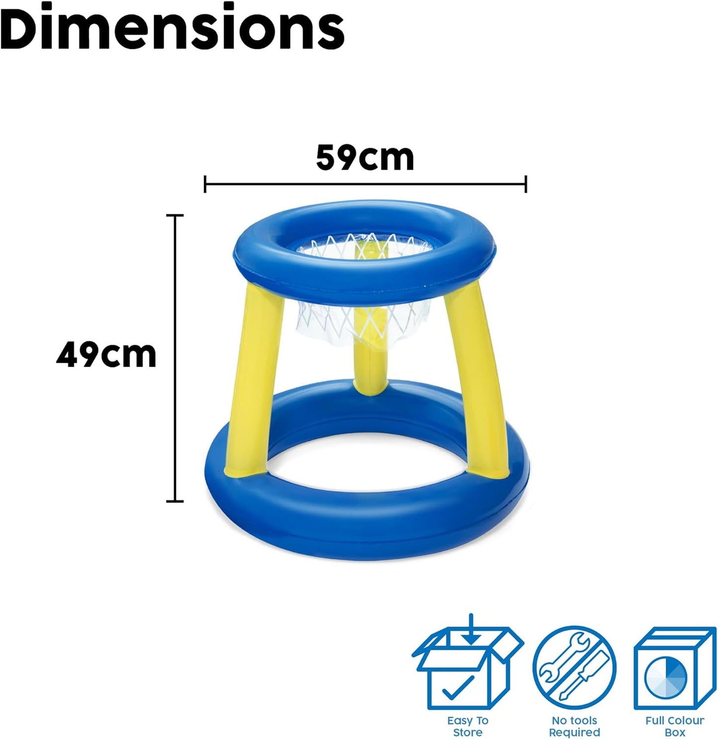 Bestway 52418 Splash N Hoop Inflatable Basketball Swimming Set, Floating Pool Game
