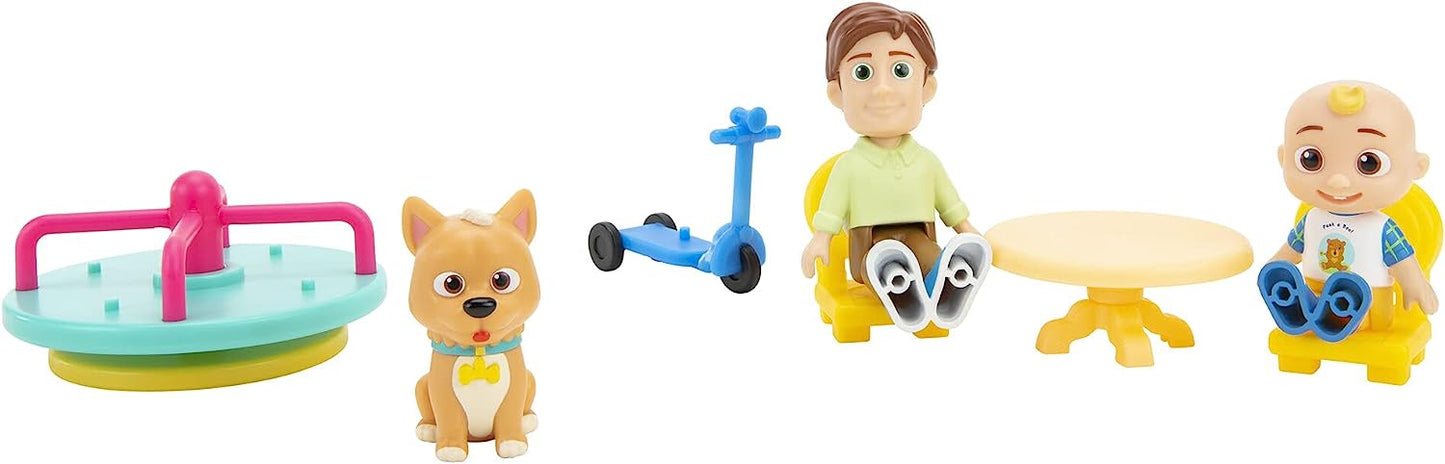 CoComelon Deluxe Pop n' Play House - Transforming Playset - Features JJ, JJ’s Dad, Bingo The Puppy, and Home Accessories – Toys for Kids, Toddlers, and Preschoolers