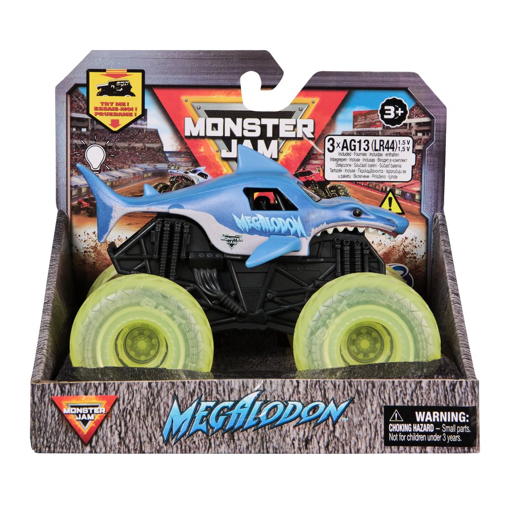 Monster Jam Official 1:43 Megalodon Light Up Wheels Truck