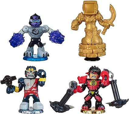 Legends of Akedo Beast Strike : Bite Strike: King Gokong - Official Rules Claw Strike Starter Pack - 3 Mini Battling Warriors with Training Practice Piece and Exclusive Joystick Controller