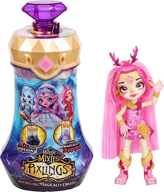 Magic Mixies Pixlings. Deerlee The Deer Pixling. Create and Mix A Magic Potion That Magically Reveals A Beautiful 6.5" Pixling Doll Inside A Potion Bottle!