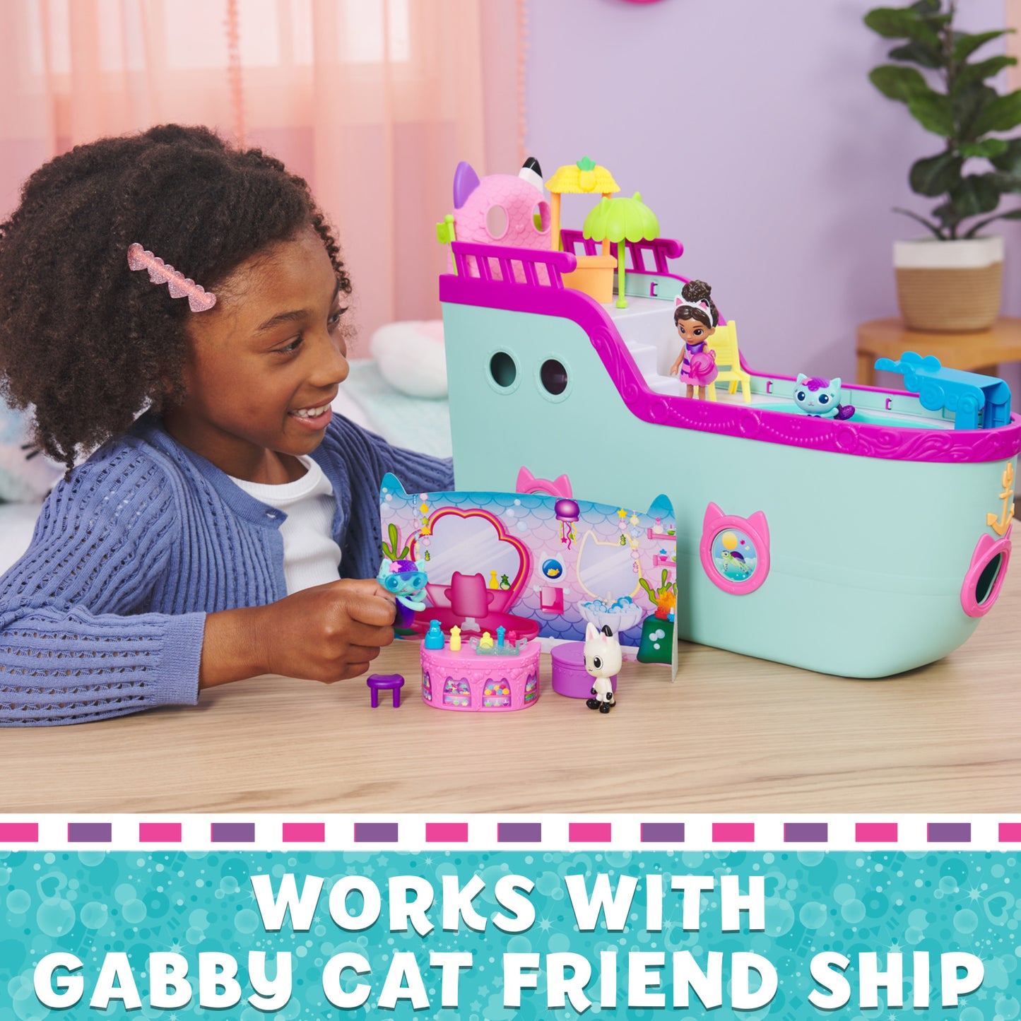 Gabby's Dollhouse Cat-Tastic Cruise Ship Playset