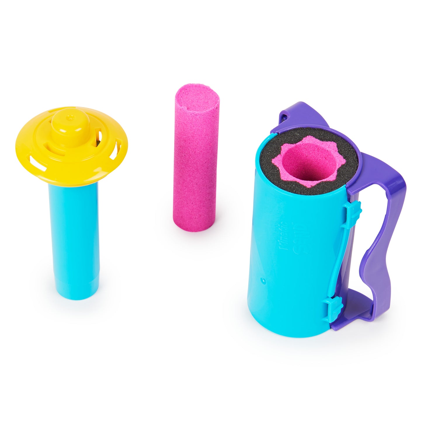 Kinetic Sand, Slice N’ Surprise Set with 13.5oz of Black, Pink and Blue Play Sand and 7 Tools, Sensory Toys for Kids Ages 3 and up