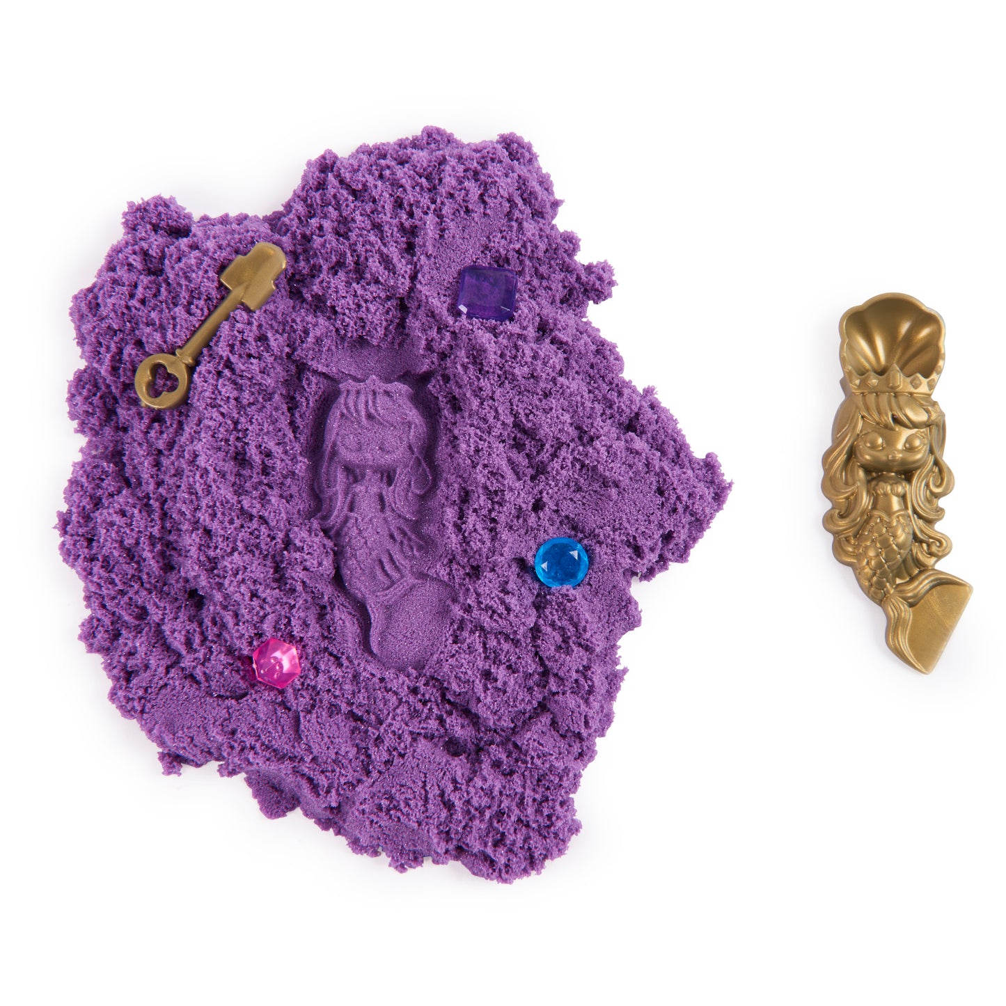 Kinetic Sand Shimmer, Mermaid Treasure with 6oz of Shimmer Kinetic Sand (Styles May Vary), Surprise Hidden Tool, Play Sand Sensory Toys for Kids 3 and Up