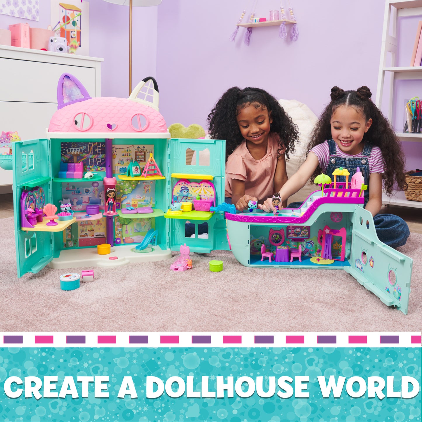 Gabby's Dollhouse Cat-Tastic Cruise Ship Playset