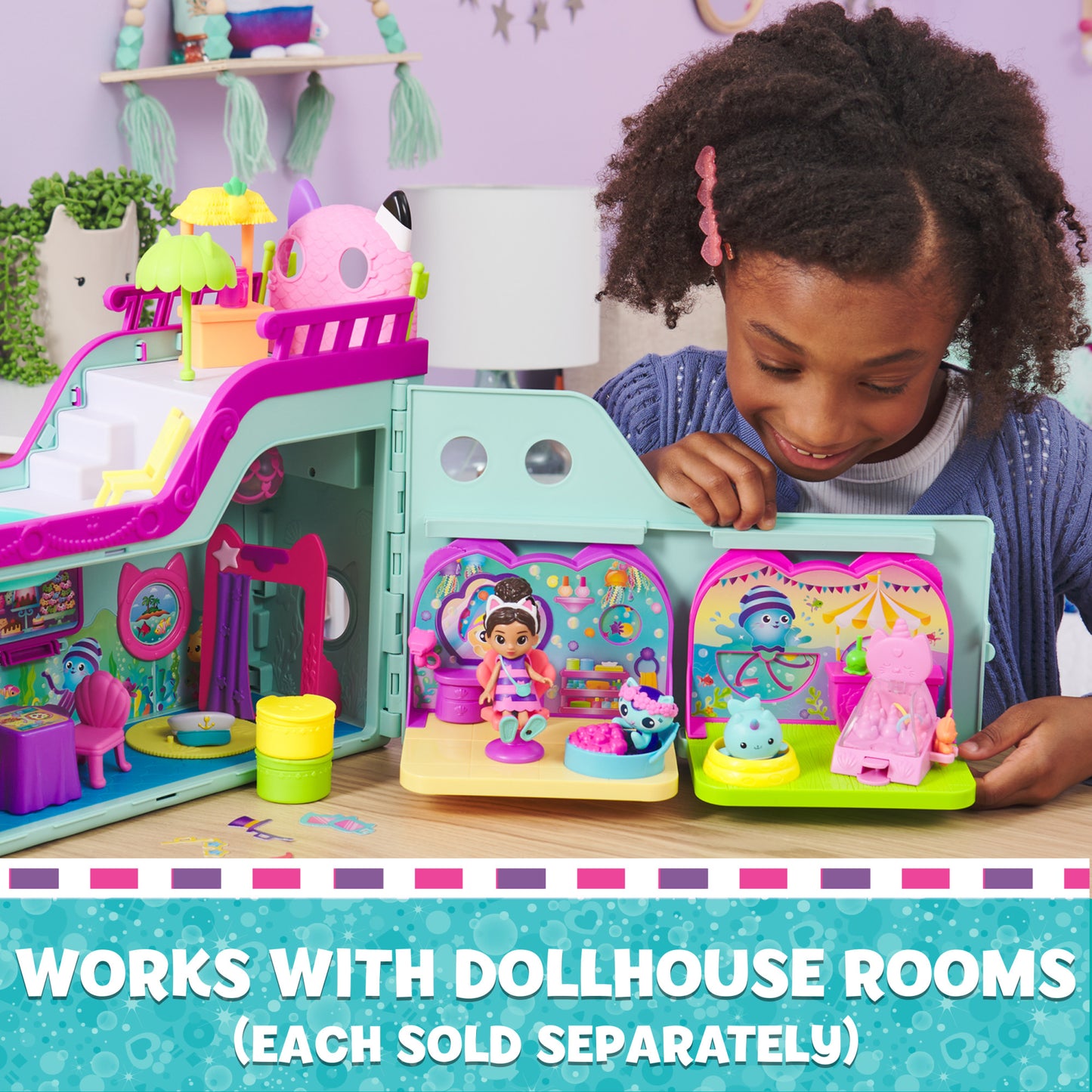 Gabby's Dollhouse Cat-Tastic Cruise Ship Playset