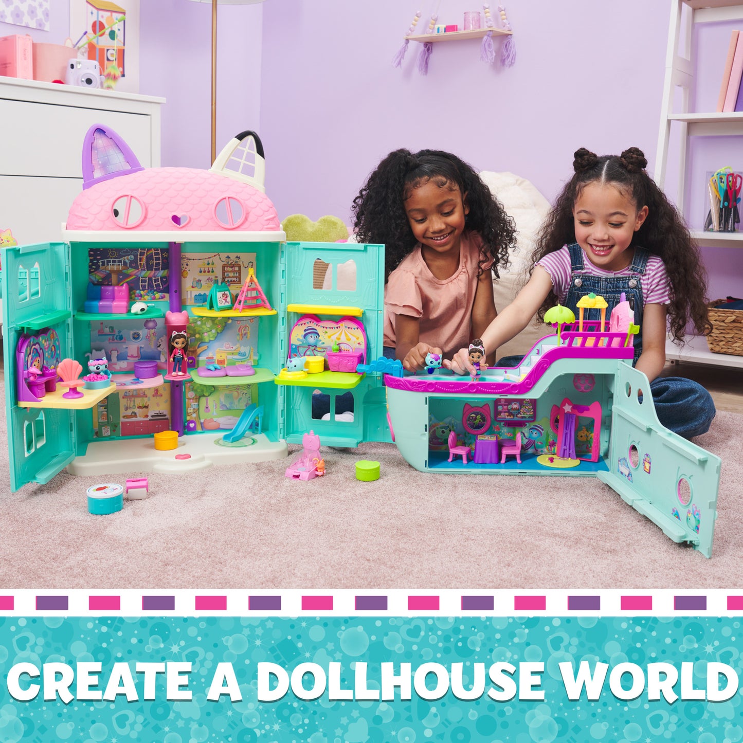 Gabby's Dollhouse Cat-Tastic Cruise Ship Playset