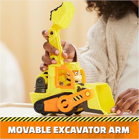 Rubble & Crew, Rubble’s Bulldozer Toy Truck with Movable Parts and a Collectible Action Figure, Kids Toys for Ages 3 and Up