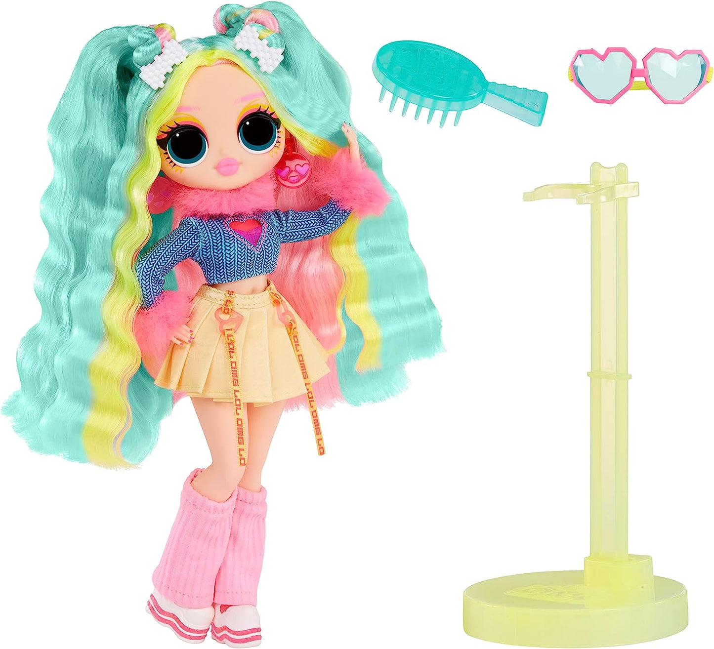 LOL Surprise OMG Sunshine Color Change Bubblegum DJ Fashion Doll with Color Changing Hair and Fashions and Multiple Surprises – Great Gift for Kids Ages 4+