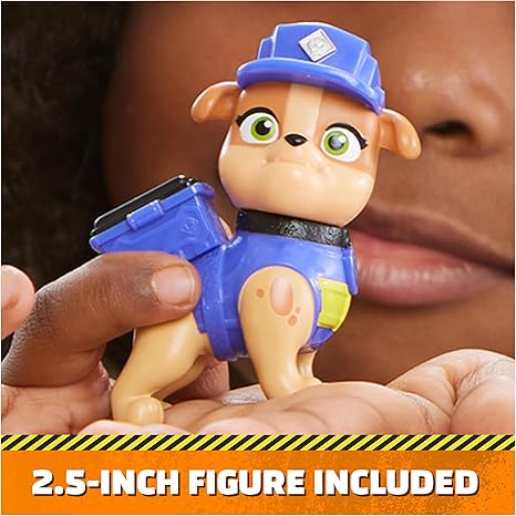 Rubble & Crew, Mix’s Cement Mixer Toy Truck with Action Figure and Movable Construction Toys, Kids Toys for Ages 3 and Up