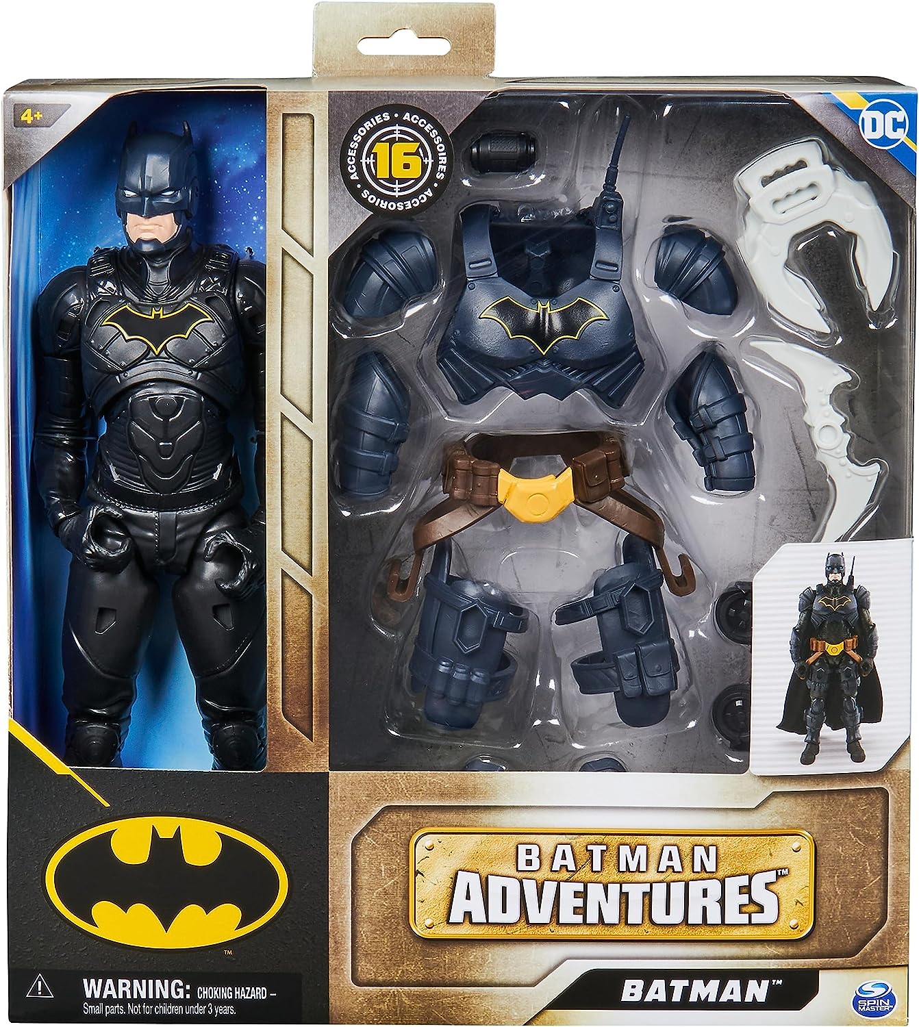 Batman 12-inch Rebirth Batman Action Figure, Kids Toys for Boys Aged 3 and  up 