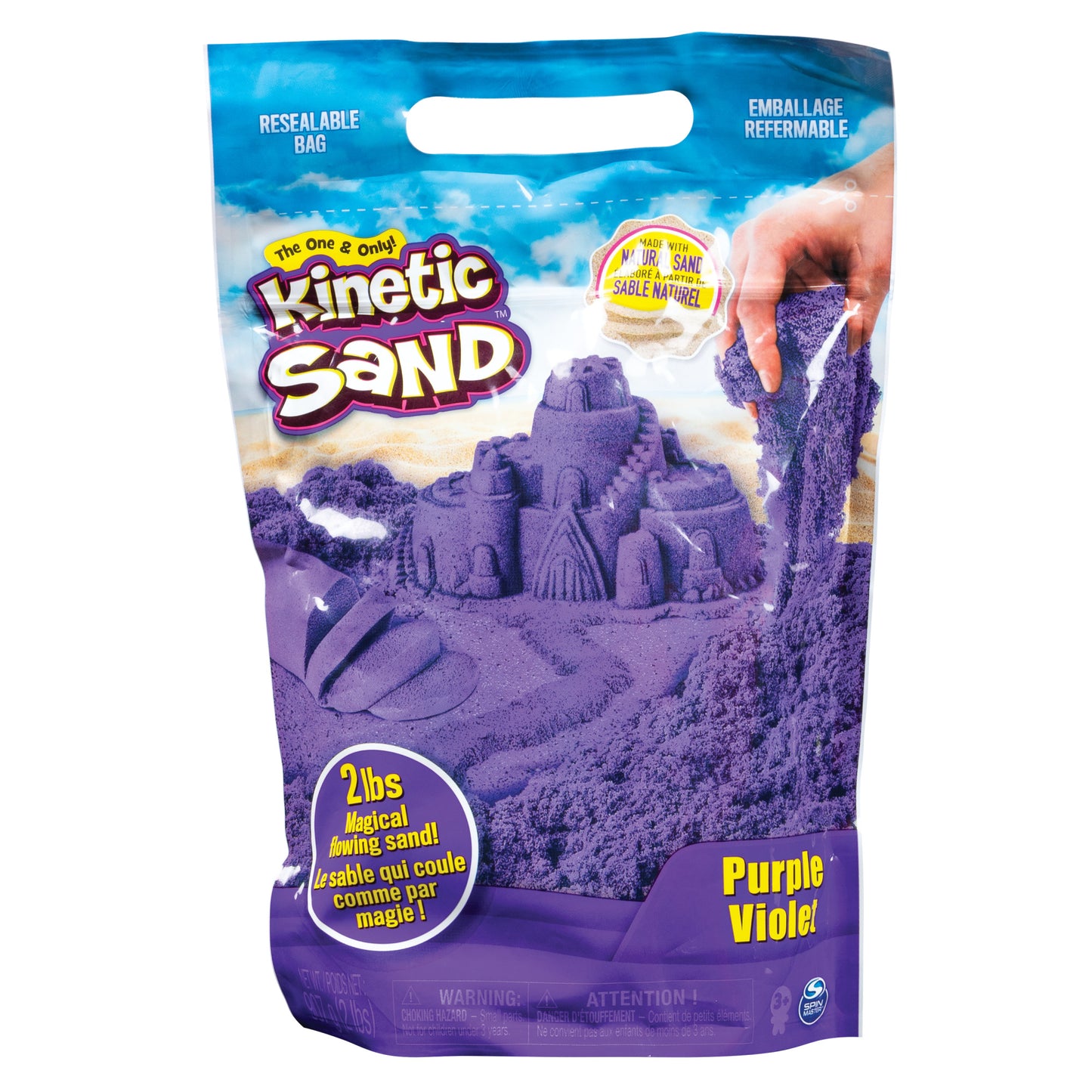 Kinetic Sand, The Original Moldable Sensory Play Sand Toys For Kids, Blue, 2 lb. Resealable Bag, Ages 3+