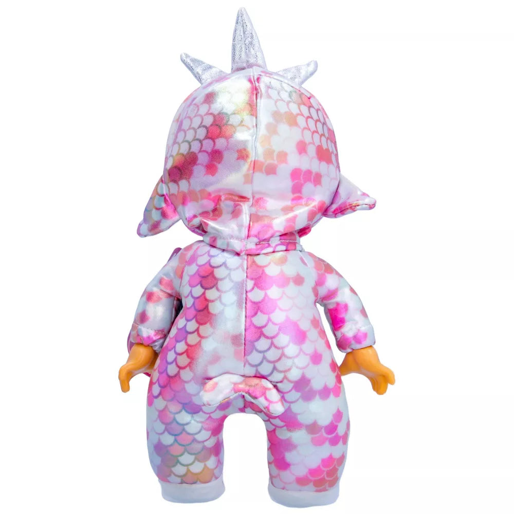 Cry Babies Tiny Cuddles Dinos Stella with Narwhal Dinosaur Themed Metallic Pajamas 9" Baby Doll