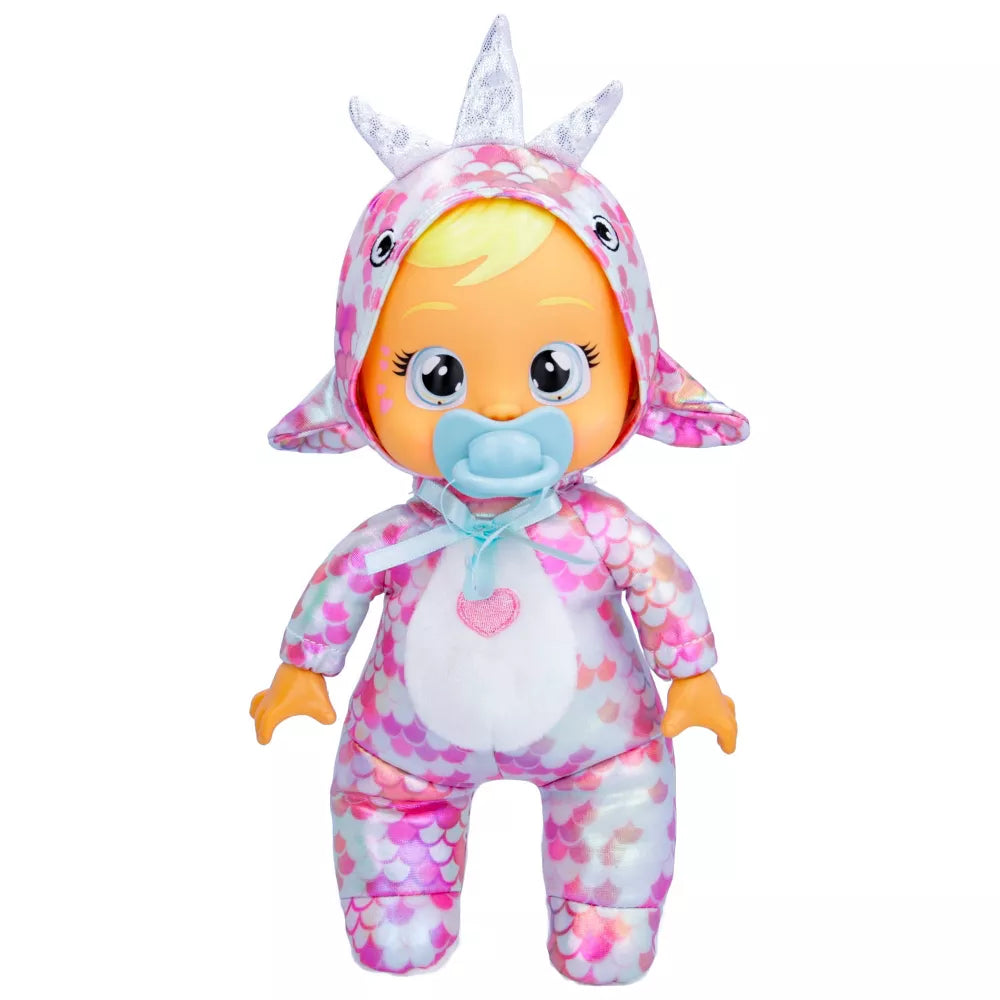 Cry Babies Tiny Cuddles Dinos Stella with Narwhal Dinosaur Themed Metallic Pajamas 9" Baby Doll