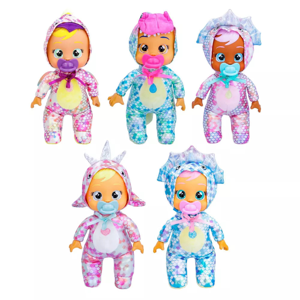 Cry Babies Tiny Cuddles Dinos Stella with Narwhal Dinosaur Themed Metallic Pajamas 9" Baby Doll