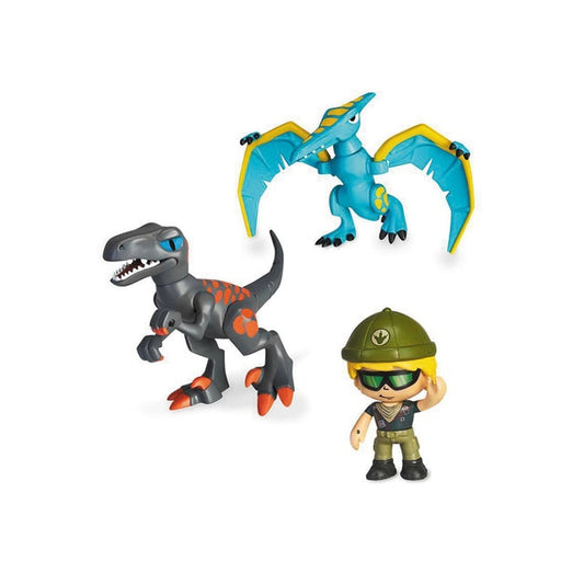 Pinypon Action. Wild. Pack 2 Dinosaurios & 1 figura