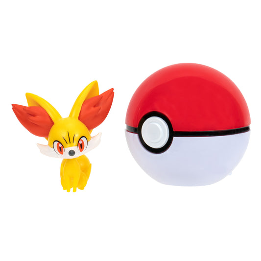 Pokemon Clip ‘N’ Go Fennekin and Poke Ball - Includes 2-Inch Battle Figure and Poke Ball Accessory