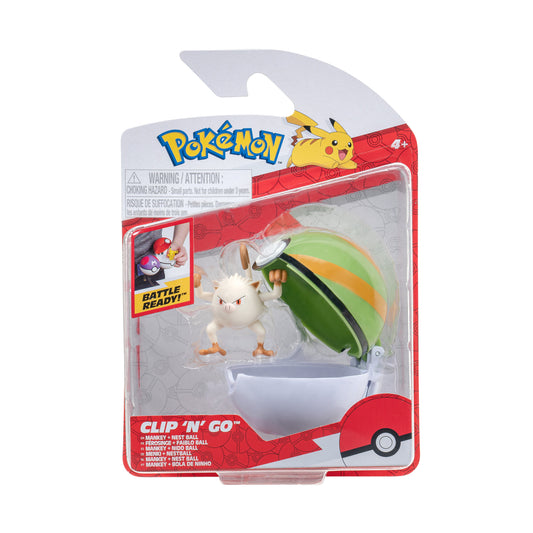 Pokemon Clip ‘N’ Go Mareep and Poke Ball - Includes 2-Inch Battle Figure and Poke Ball Accessory