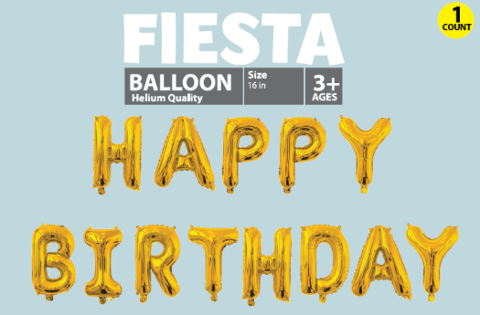 Happy Birthday Balloon Banner