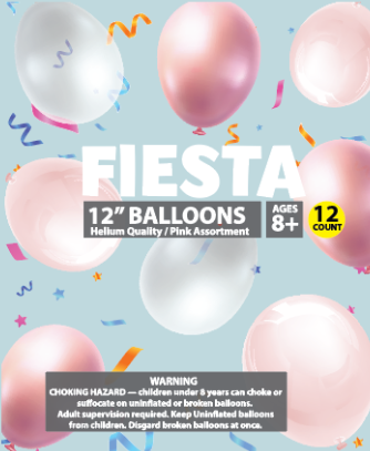 12" Pink Balloon Assortment