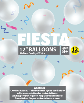 12" White Balloons