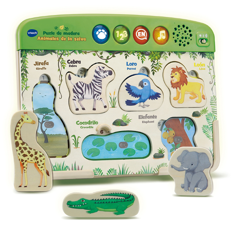 VTech Baby Puzle de madera Animales de la selva