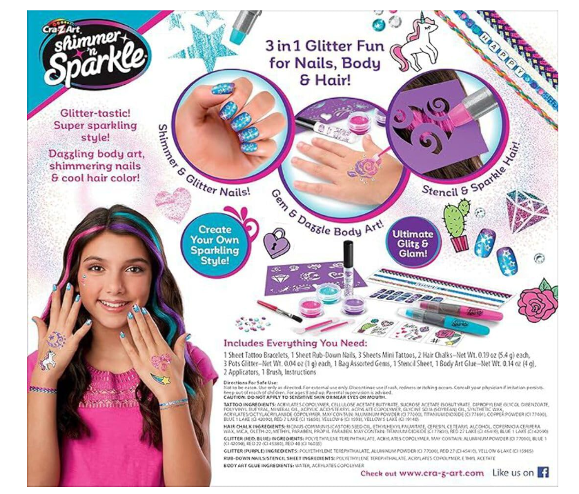 SHIMMER N SPARKLE GLITTER BEAUTY SET