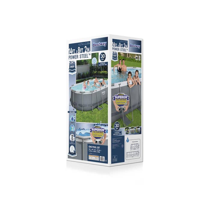 Bestway Power Steel 14' X 8'2" X 39.5" Above Ground Pool Set