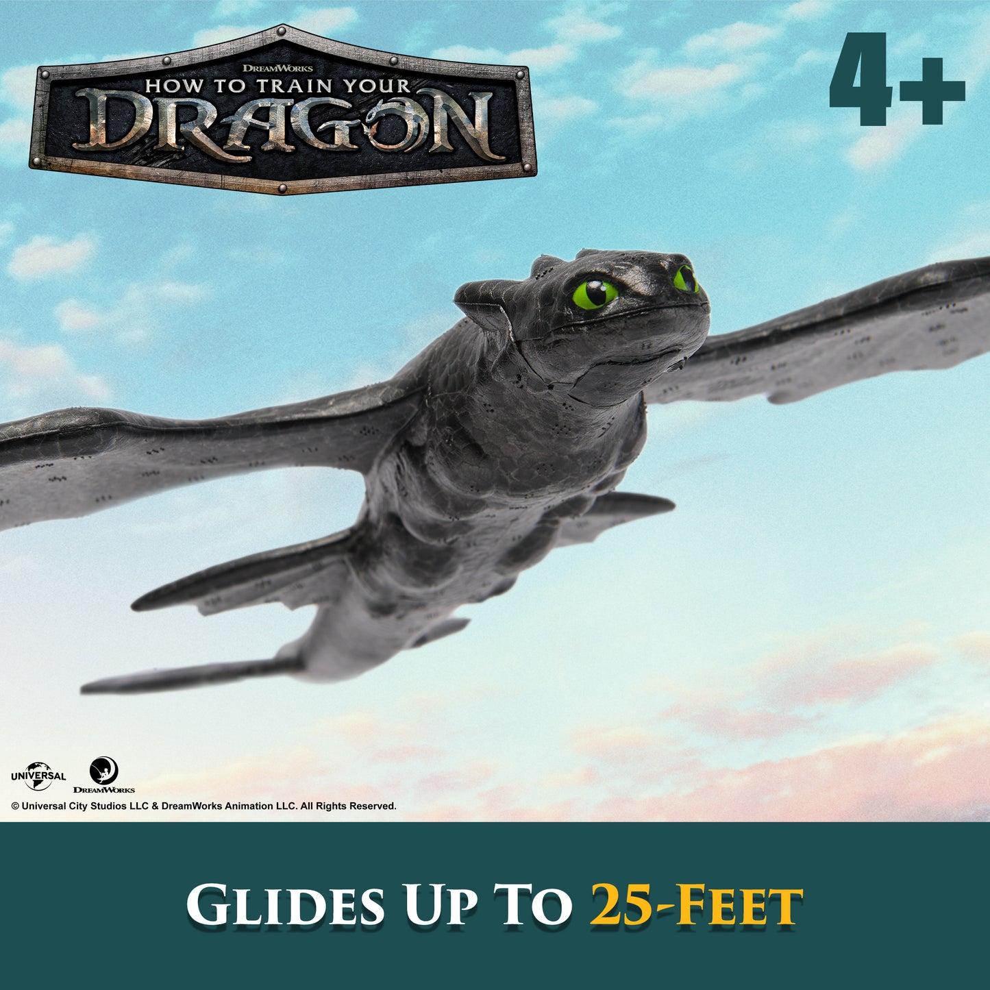 DreamWorks Dragons Soaring Toothless Glider | Gliding Dragon Toy with 15-inch Wingspan