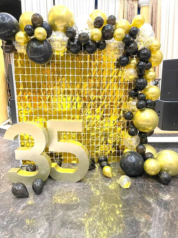 MYLAR FIESTA CURTAIN RED