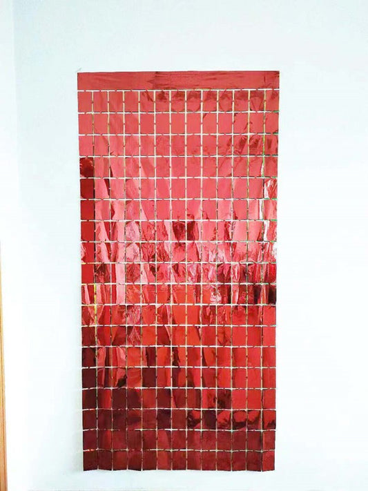 MYLAR FIESTA CURTAIN RED