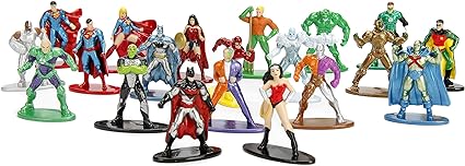 Jada Toys DC Comics 1.65" Die-cast Metal Collectible Figures 20-Pack Wave 1, Toys for Kids and Adults, Multi-Color