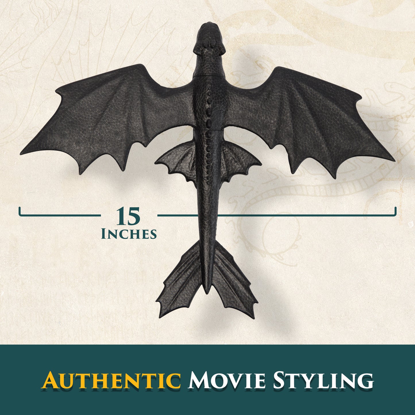 DreamWorks Dragons Soaring Toothless Glider | Gliding Dragon Toy with 15-inch Wingspan