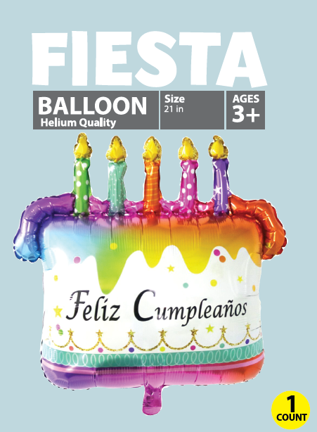 MYLAR FELIZ CUMPLEAÑOS FIESTA BALLOON