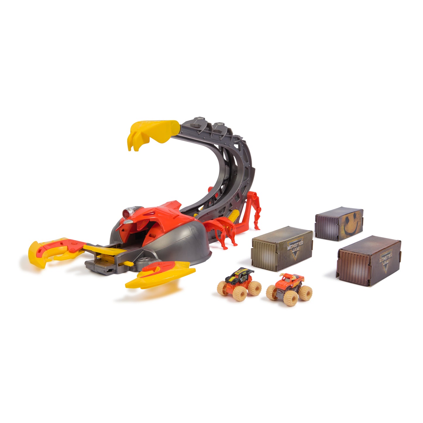 Monster Jam, El Toro Loco Venom Velocity Scorpion Playset, Mini Jams, 2 Exclusive Die-Cast El Toro Loco and Max-D Monster Truck 1:87 Scale, Kids Toys for Boys Ages 3 4 5 6+