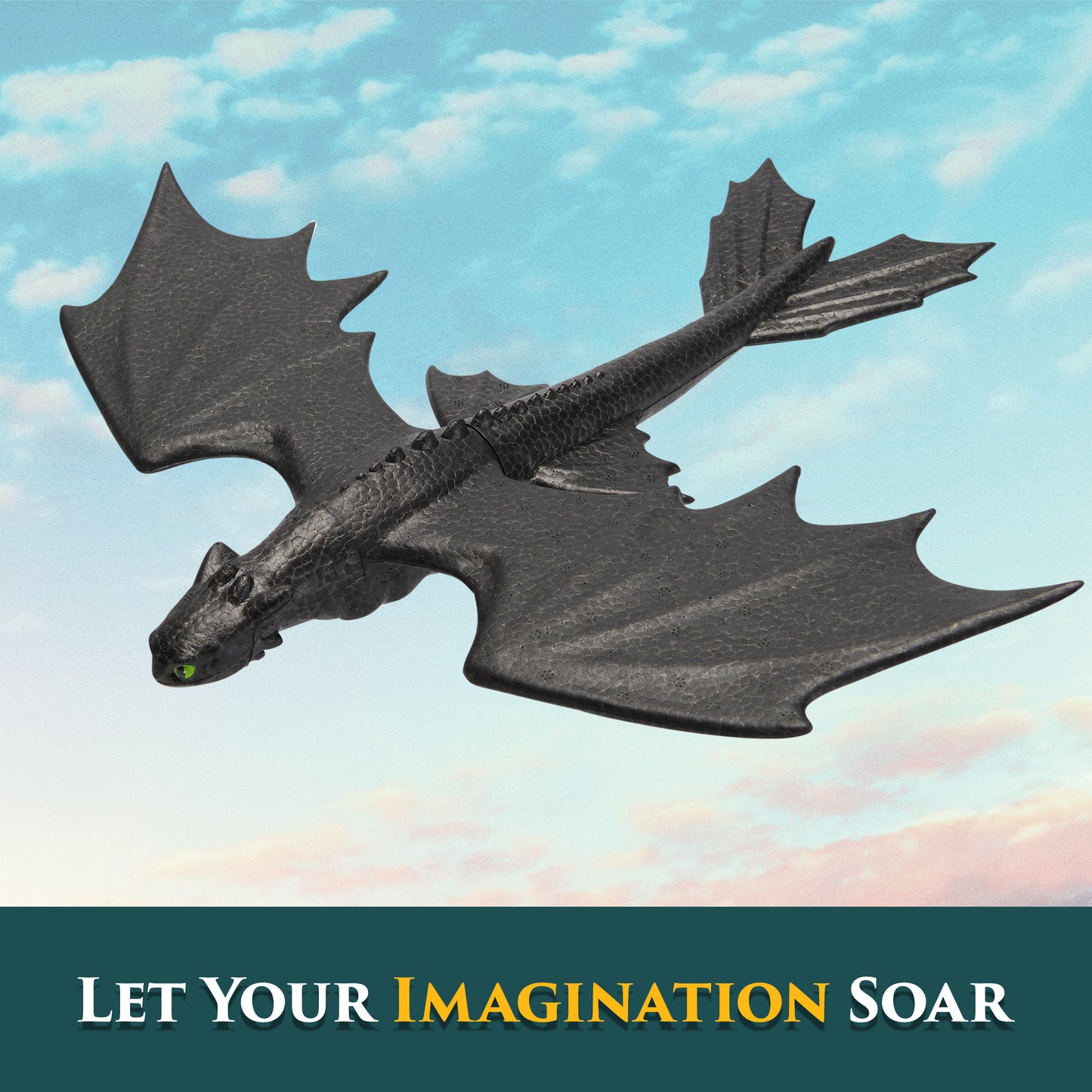 DreamWorks Dragons Soaring Toothless Glider | Gliding Dragon Toy with 15-inch Wingspan