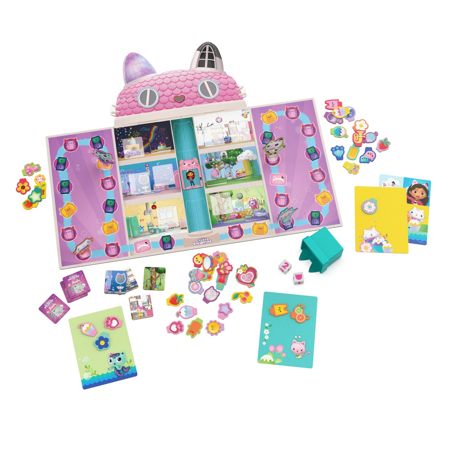 Gabby’s Dollhouse, Charming Collection Game Board Game for Kids Based on The Netflix Original Series Gabby’s Dollhouse Toys, for Kids Ages 4 and up