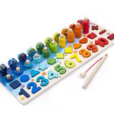 NAP Wooden Magnetic Fishing & Counting Puzzle | Montessori Toy