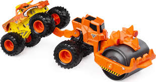 Monster Jam 1:64 Scale Die-Cast Dirt Squad – Official Monster Jam Construction Vehicles with Moving Parts