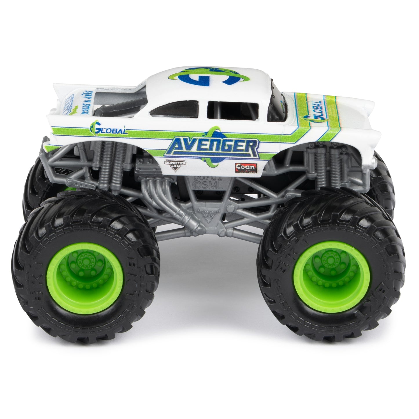 Monster Jam, Official Grave Digger Vs. Avenger Die-Cast Monster Trucks, 1:64 Scale, Kids Toys for Boys Ages 3 and up