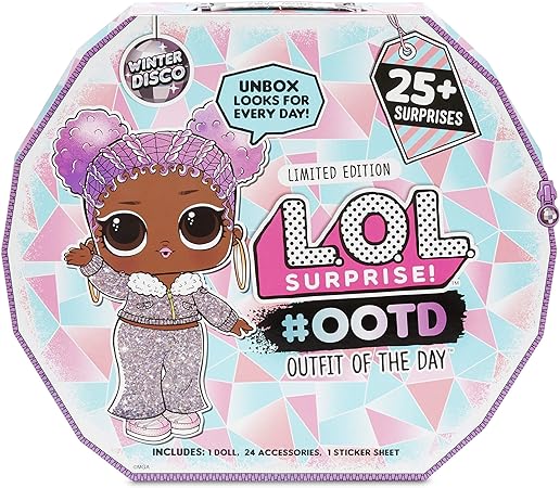 LOL Surprise OOTD Dolls Outfit Of The Day Winter Disco 25+ Surprises Gift Set For Girl Kids Fashion and Fun Outfit Shoes And Accessories | Great Christmas LOL Advent Calendar For Kids Ages 6+