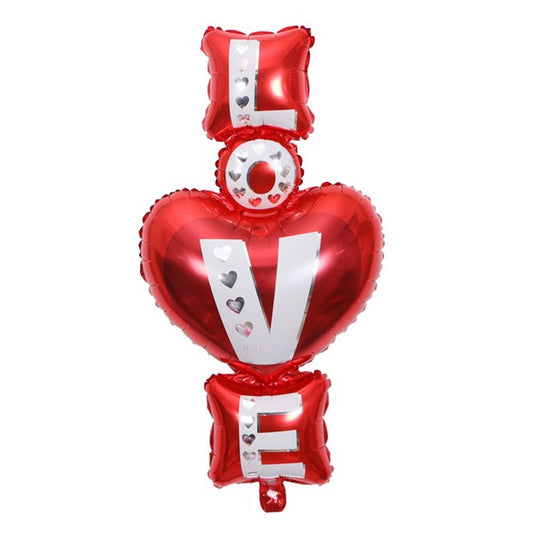 MYLAR LOVE SQUARE AND HEART GARLAND FIESTA BALLOON