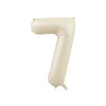 MYLAR MILKY WHITE NUMBER 7 FIESTA BALLOON