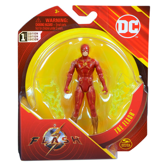 DC Comics, The Flash Action Figure and 2 Accessories, 4-inch, The Flash Movie Collectible, Kids Toys for Boys and Girls Ages 3 and up