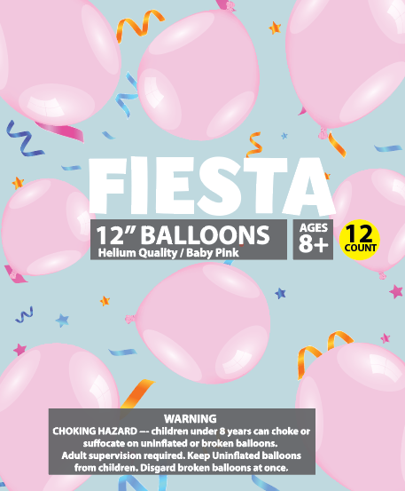 12" Baby Pink Balloons