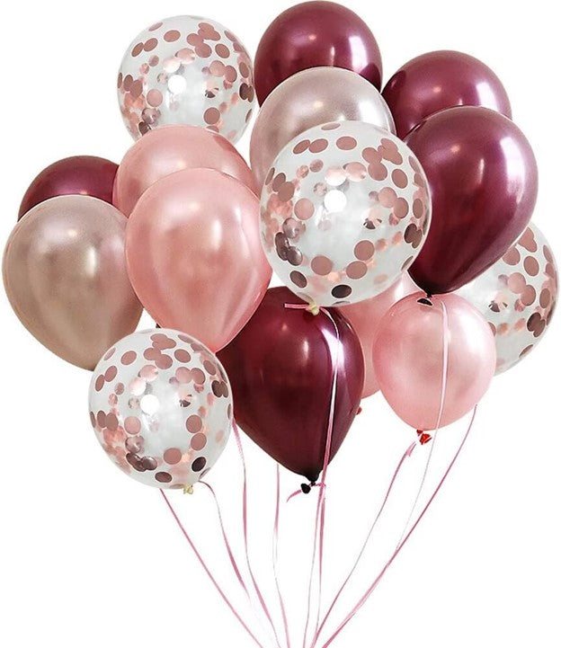MYLAR RED N' ROSE FIESTA BALLOON COMBO