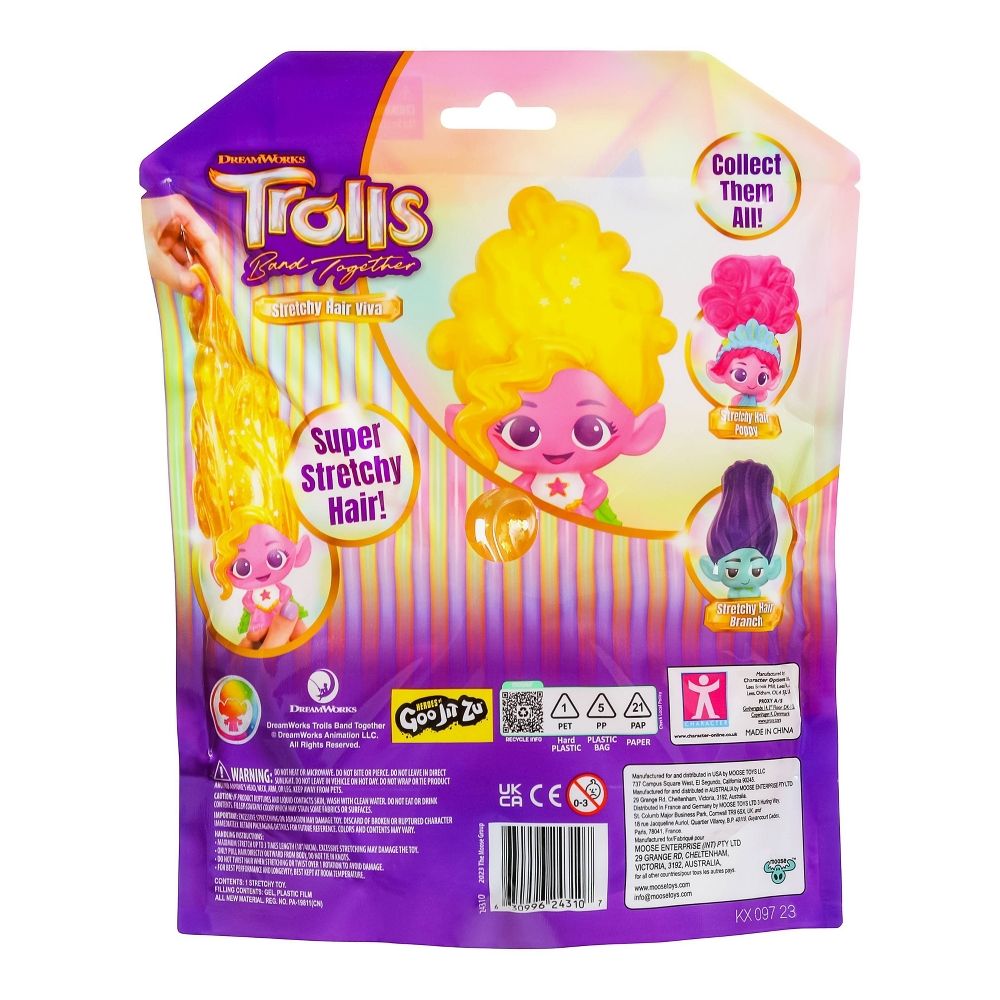 TROLLS GOO JIT-ZU STRETCHY HAIR VIVA